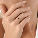 Blue Sapphire Oval Ring, Elior