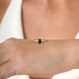 Blue Sapphire Oval Ring, Elior