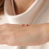 Pear Shape Ruby Open Cuff Ring, Avenoriah