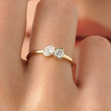 Marquise & Round Diamond Toi et Moi Ring, Vyla