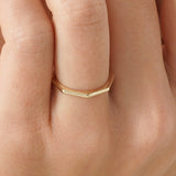 Minimalist Geometric Stackable Ring,  Iska