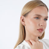 Princess Cut Peridot Huggie Earrings, River