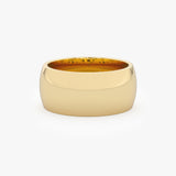 yellow gold wide wedding band