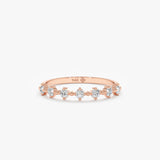 rose gold band with diamonds