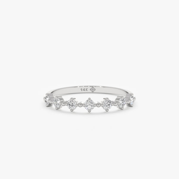 white gold thin stacking ring