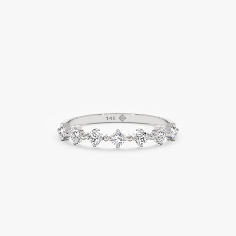 white gold thin stacking ring