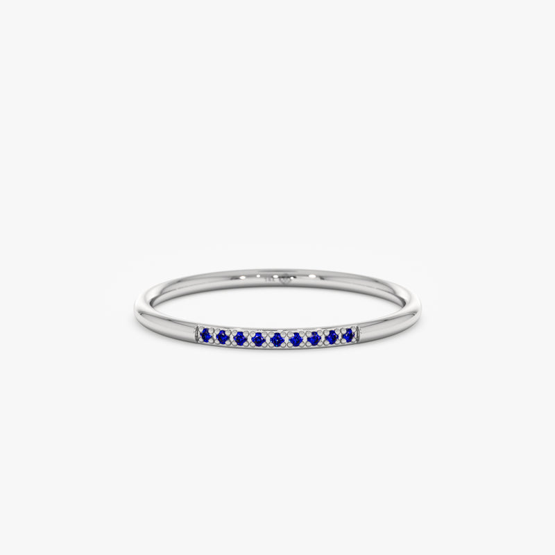 white gold dainty stacking band