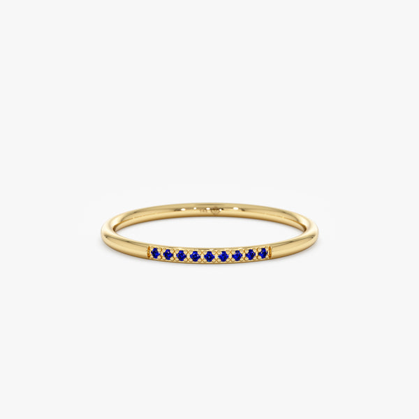 yellow gold sapphire ring