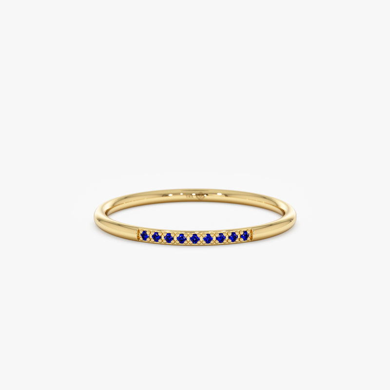 yellow gold sapphire ring