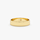 yellow gold thick wide ring