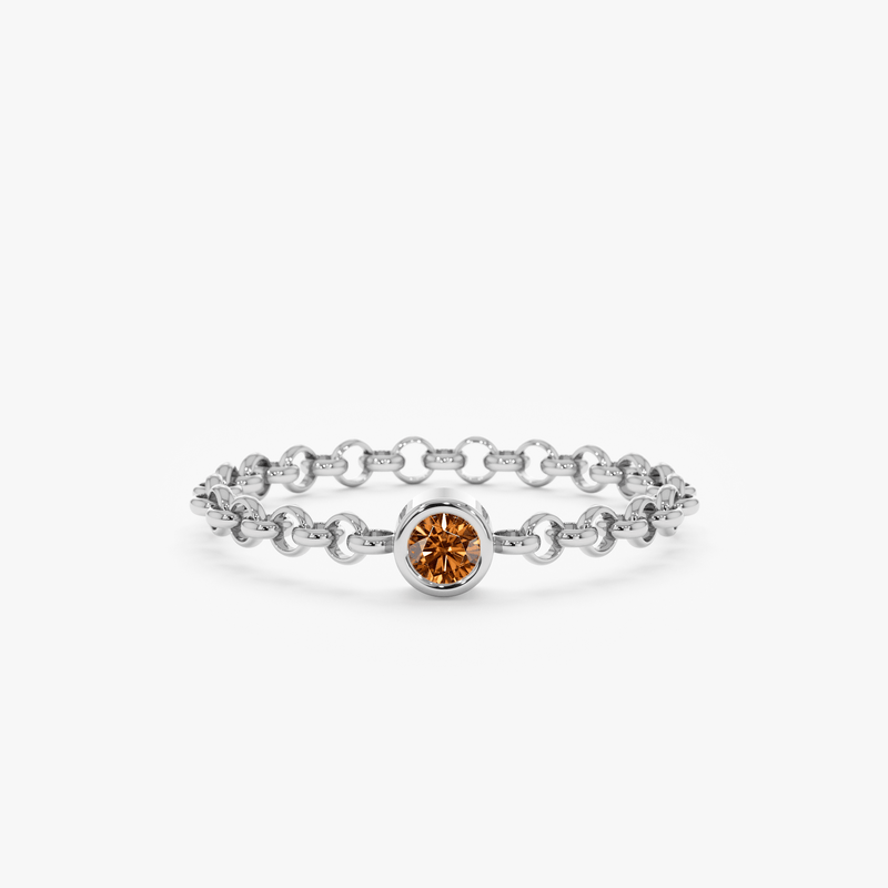 Citrine Chain Ring, Adriana