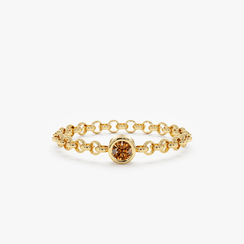 Citrine Chain Ring, Adriana