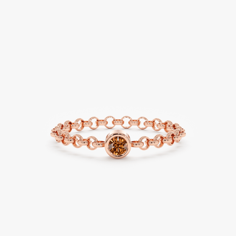 Citrine Chain Ring, Adriana