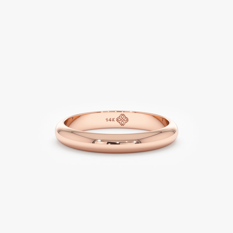 rose gold classic design marriage ring