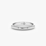white gold personalized band