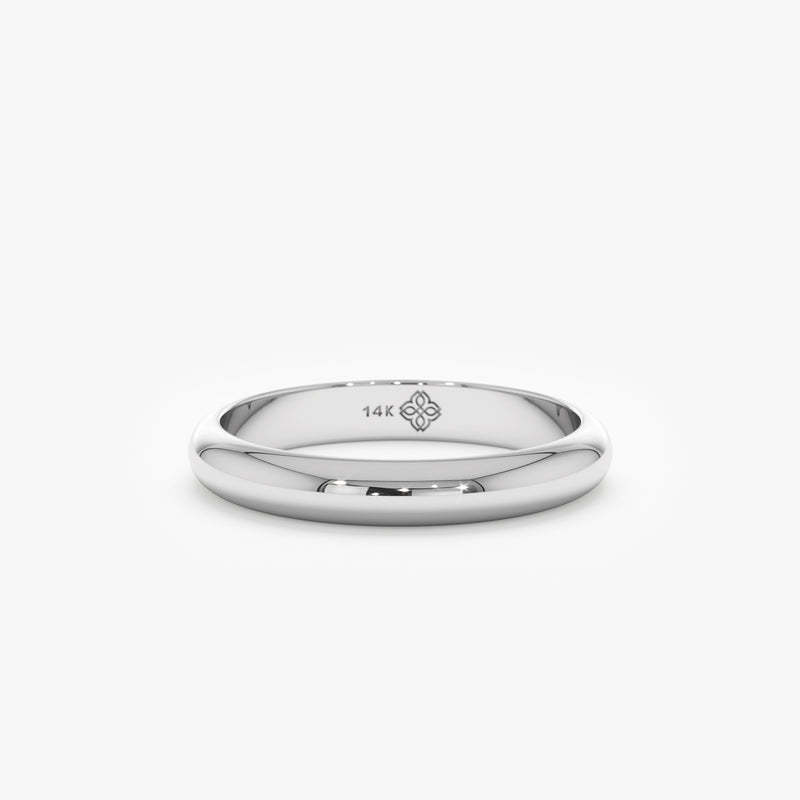 white gold personalized band