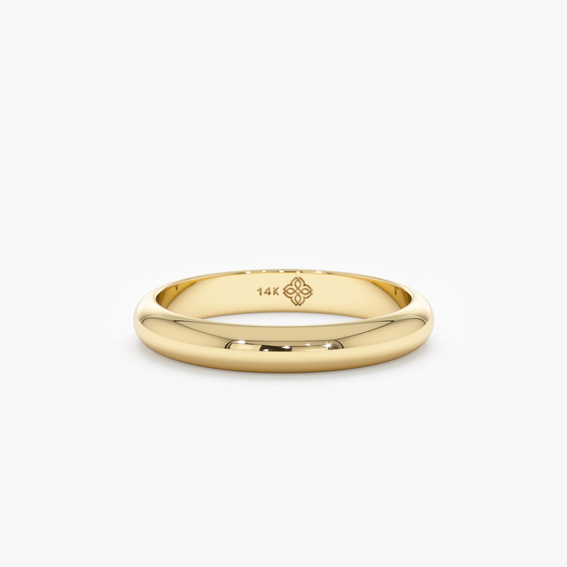 3mm yellow gold wedding ring