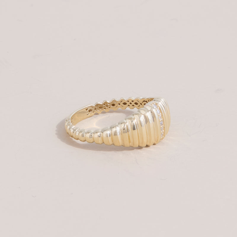 Diamond Bar Croissant Ring, Kyra