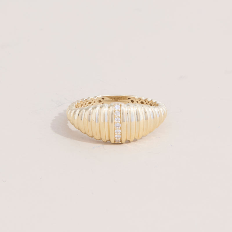 Diamond Bar Croissant Ring, Kyra