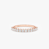 2 mm Lab Grown Diamond Half Eternity Ring, Dovie