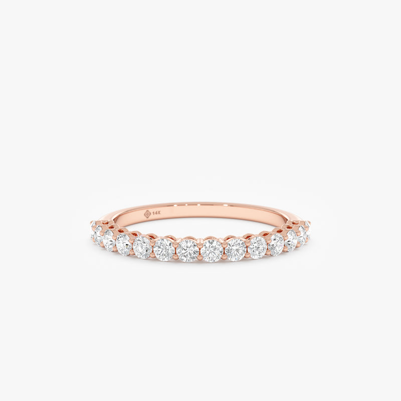 2 mm Lab Grown Diamond Half Eternity Ring, Dovie
