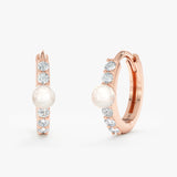 Pearl and Diamond Huggie, Dara