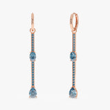Blue Topaz Drop Earrings, Diantha
