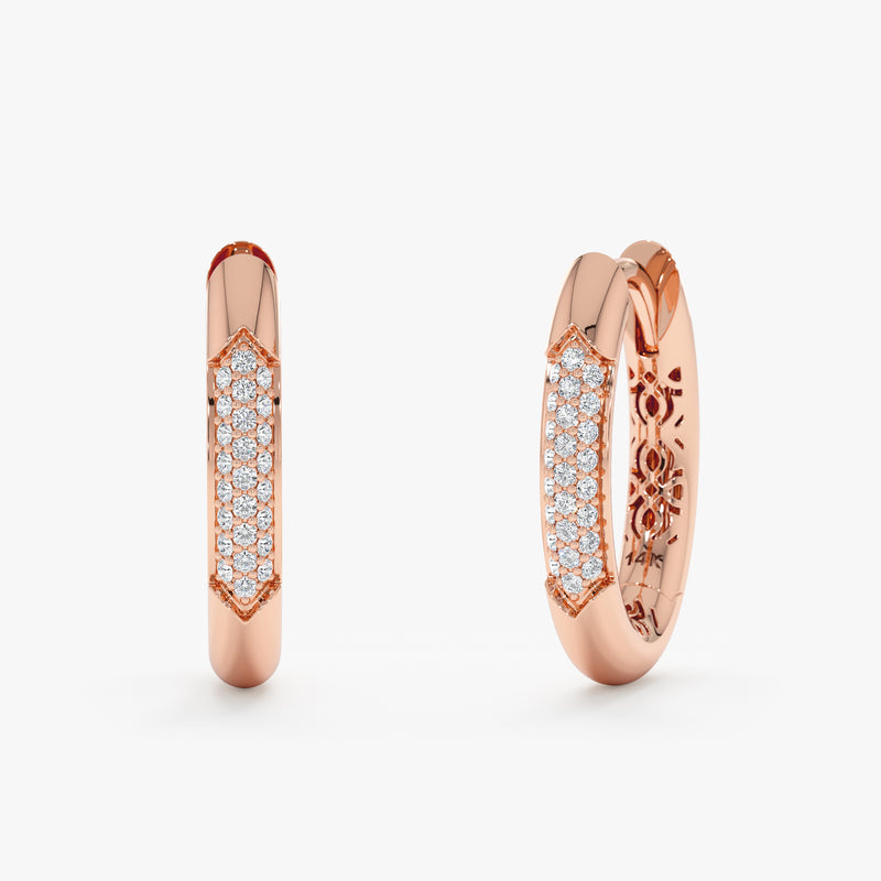 Diamond Pave Oval Hoops, Ianthe
