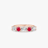 Ruby and Diamond Stacking Ring, Marg
