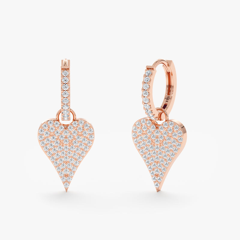 pair of handcrafted 14k rose gold jewelry for women