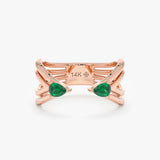 Lab Grown Emerald Open Ring, Aerisyn