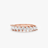Lab Grown Marquise Diamond Wedding Ring, Liel