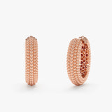 Gold Beaded Hoop Earrings, Dionea