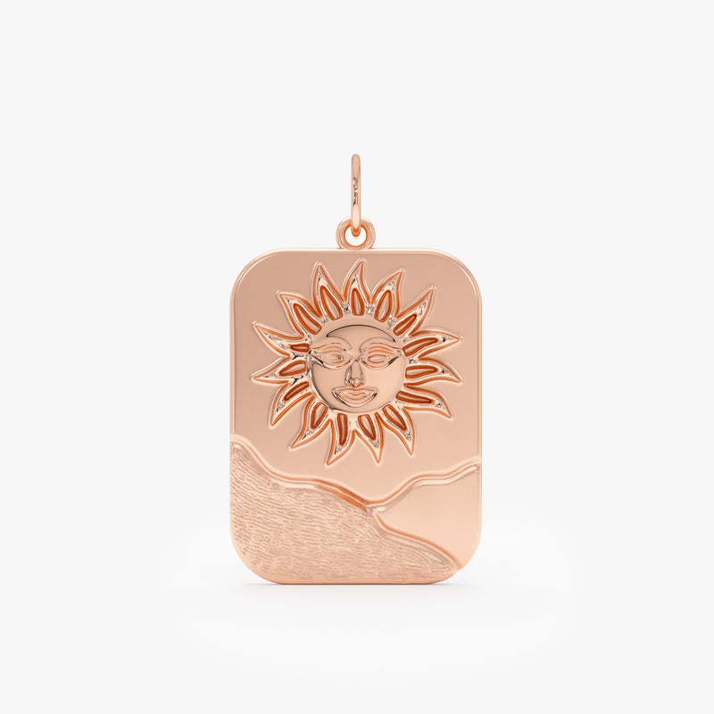 Gold Sun Tag Pendant, Seralyth