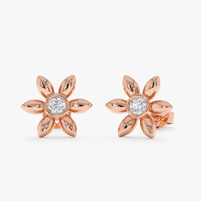 Diamond Flower Studs, Romilly