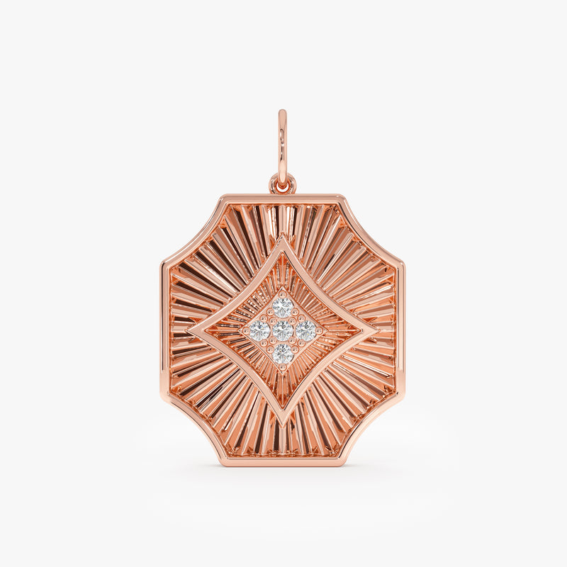 Octagon Starburst Diamond Pendant, Azlinae