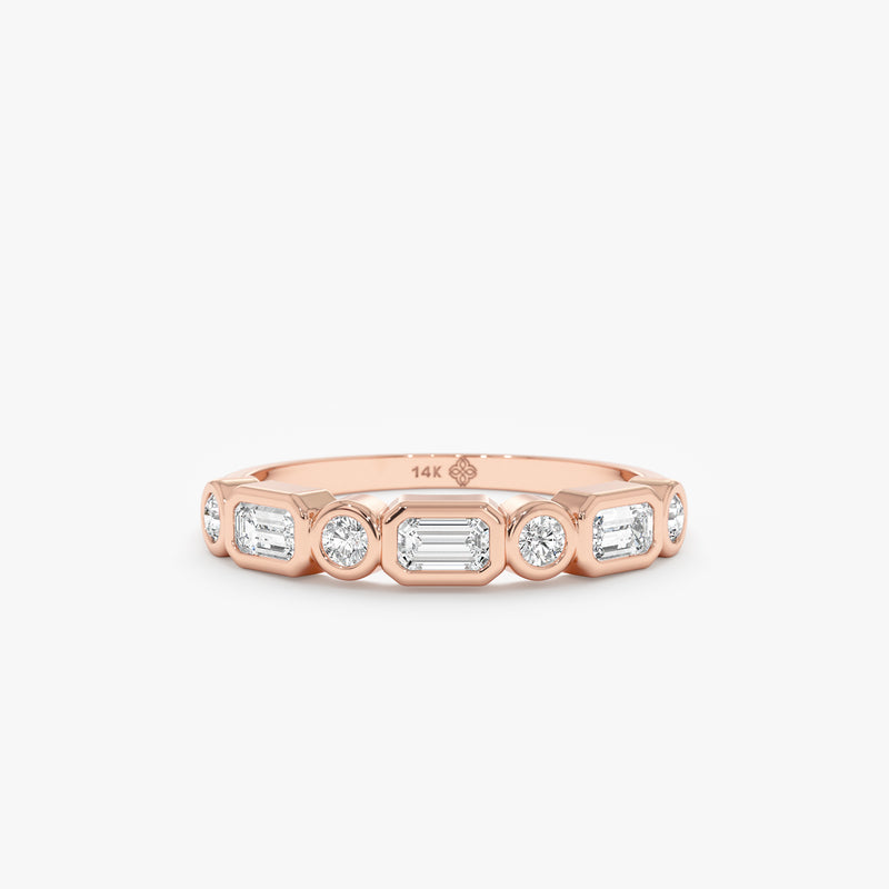 Lab Grown Alternating Wedding Ring, Briony