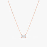 Baguette Diamond Necklace, Zaniel