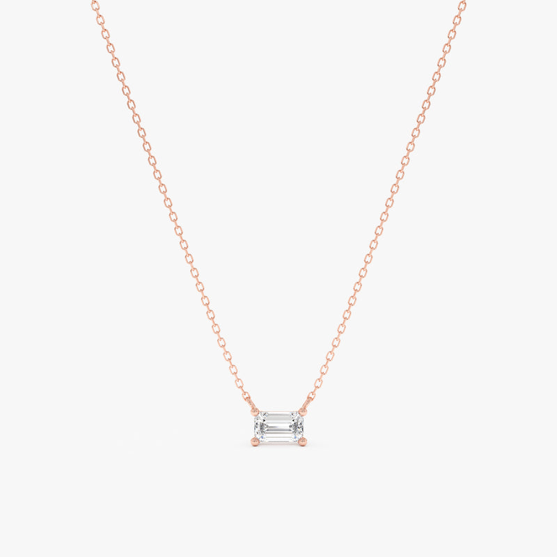Baguette Diamond Necklace, Zaniel