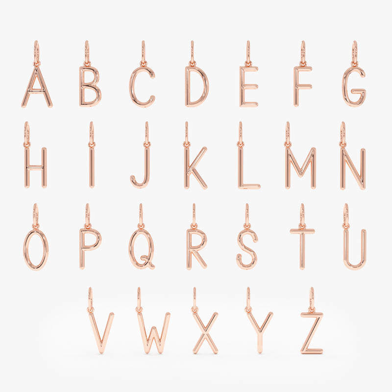 Solid Gold Initial Charm, Virelynn