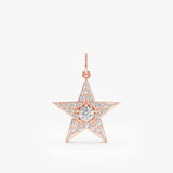 Lab Grown Diamond Pave Star Pendant, Oraleia
