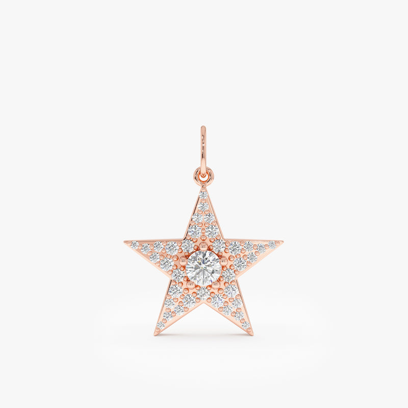 Lab Grown Diamond Pave Star Pendant, Oraleia