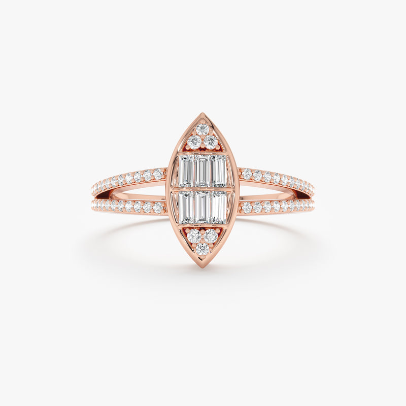 Marquise Mixed Cut Diamond Ring, Faelira