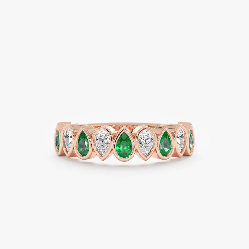 Up-Down Lab Emerald and Lab Diamond Ring,  Neralie