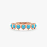 Solid Gold Turquoise Ring, Ariselle