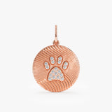 Solid Gold Dog Paw Charm, Zirelia