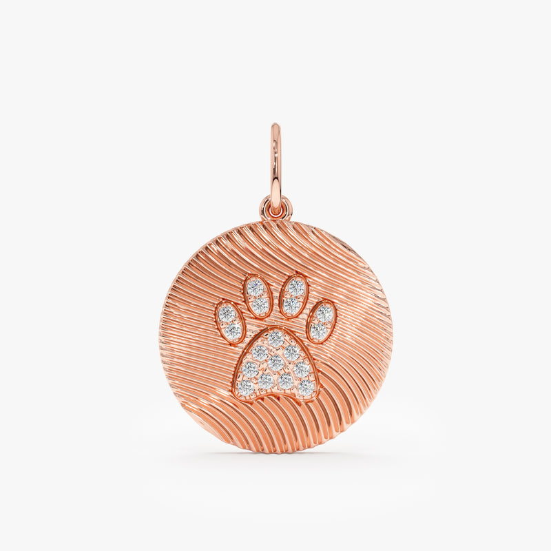 Solid Gold Dog Paw Charm, Zirelia