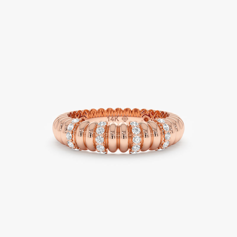 Textured Lab Grown Diamond Ring, Zahlia