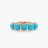 Solid Gold Turquoise Ring, Lysan