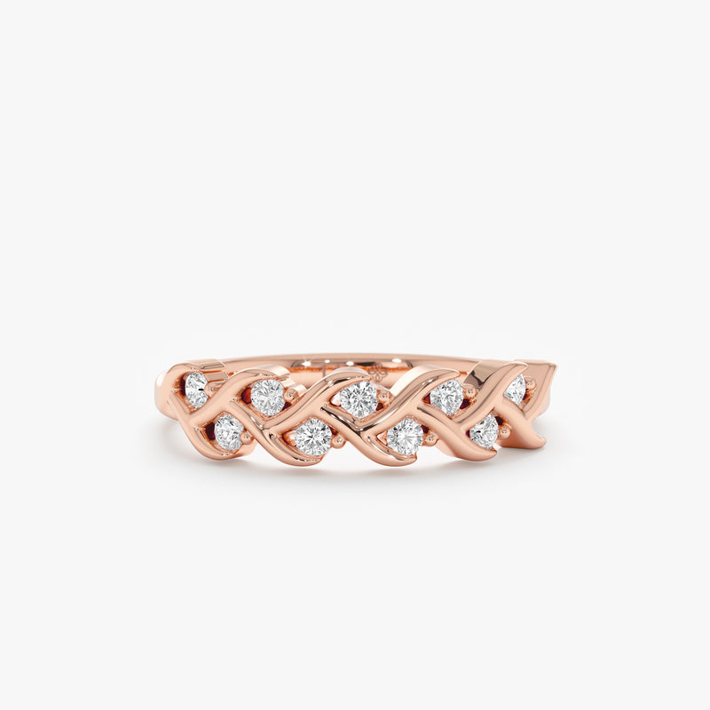 Lab Grown Diamond Criss-Cross Ring, Thalynne